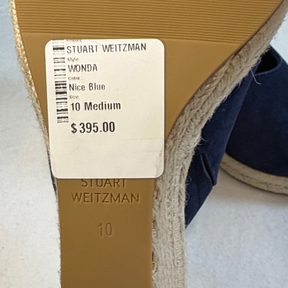 Stuart Weitzman Dark Blue Wedge Mules - Picture 5 of 9